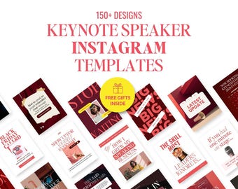 Canva Instagram Vorlagen für Keynote-Redner | Social Media Redner Branding | Keynote Redner Pressemappe | Lautsprecher Branding Kit