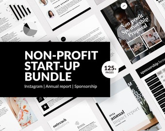 Non-profit annual report, sponsorship proposal and Instagram posts and story template bundle | Charity templates | Fundraising magazine