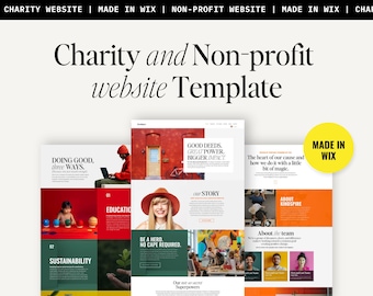 Customizable Charity Website Wix Template: Non-Profit Web Design