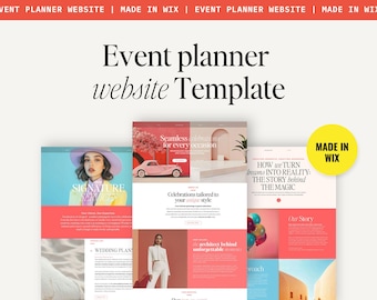 Veranstaltungsplaner Website Template: Buntes Wix Design