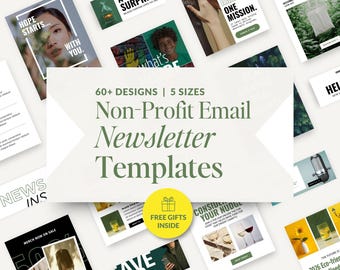 Grün Non-Profit oder Wohltätigkeits-E-Mail-Newsletter Canva Vorlagen für eine Spendensammlung