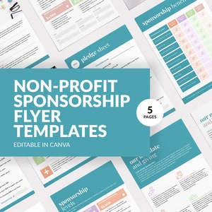 Event Sponsorship Flyer Templates | Corporate sponsor package | Donation Sponsorship Levels | Non-profit fundraising templates