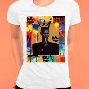 Grace Jones Cigarette Tee, Iconic Vintage, High Quality Tee, Iconic Women Tees, Nostalgia, Nostalgia Tees, Woman Icon Tee, Graffiti art tee