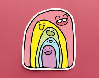 Regenbogen Nuggets Aufkleber 3-Zoll-Aufkleber Sammler Vinyl-Aufkleber für Laptop oder Wasserflasche