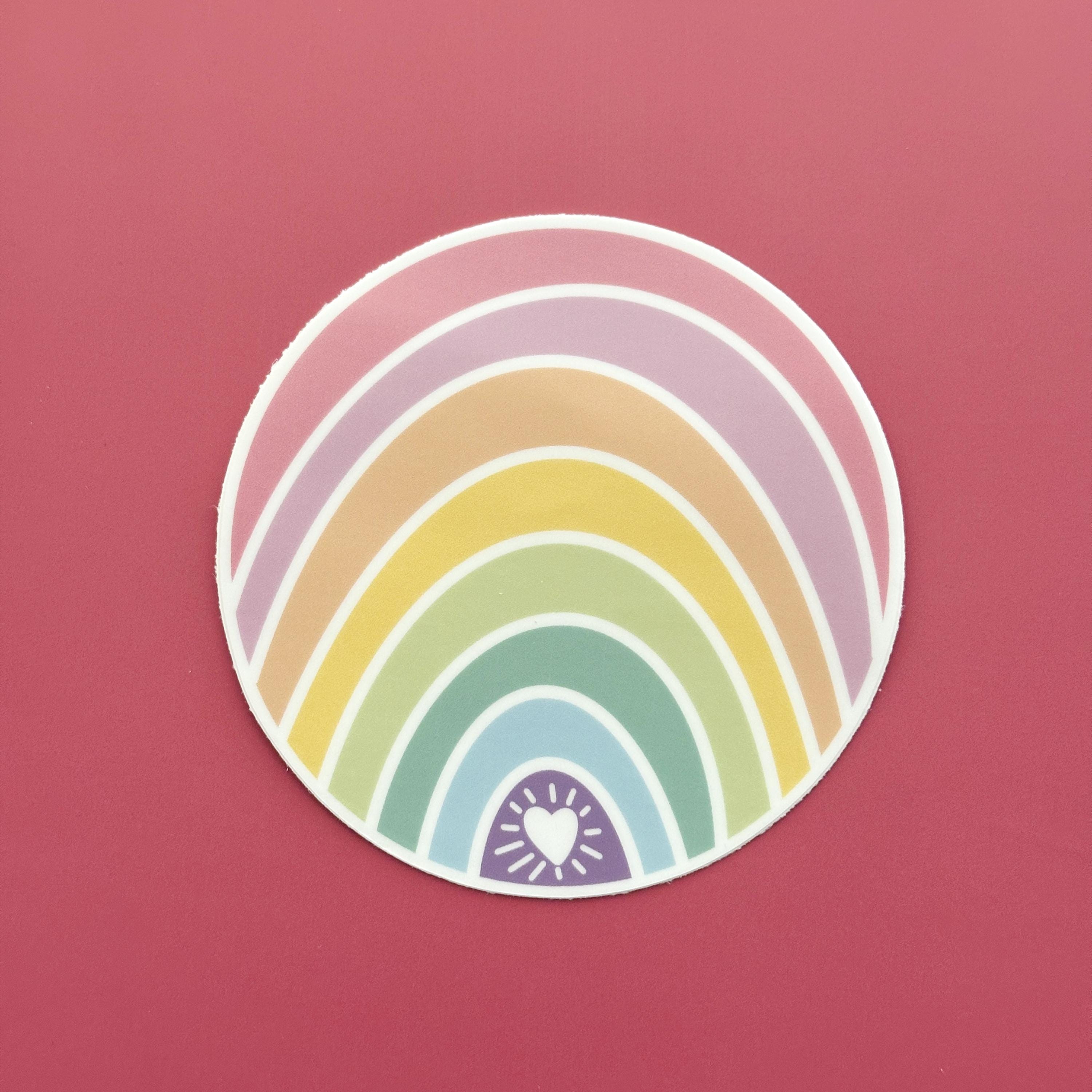 Colorful Rainbow Sticker, 3 Inch Sticker, Collectible Vinyl Sticker for ...