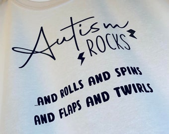 Autism Rocks Kids Teenager T shirt