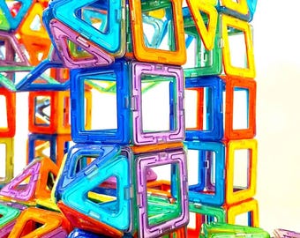 100-Piece Magnetic Building Tiles: Big Size Kids' Educational Toy