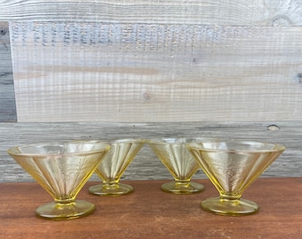 ヴィンテージ ディプレッション グラス アンバー マドリッド