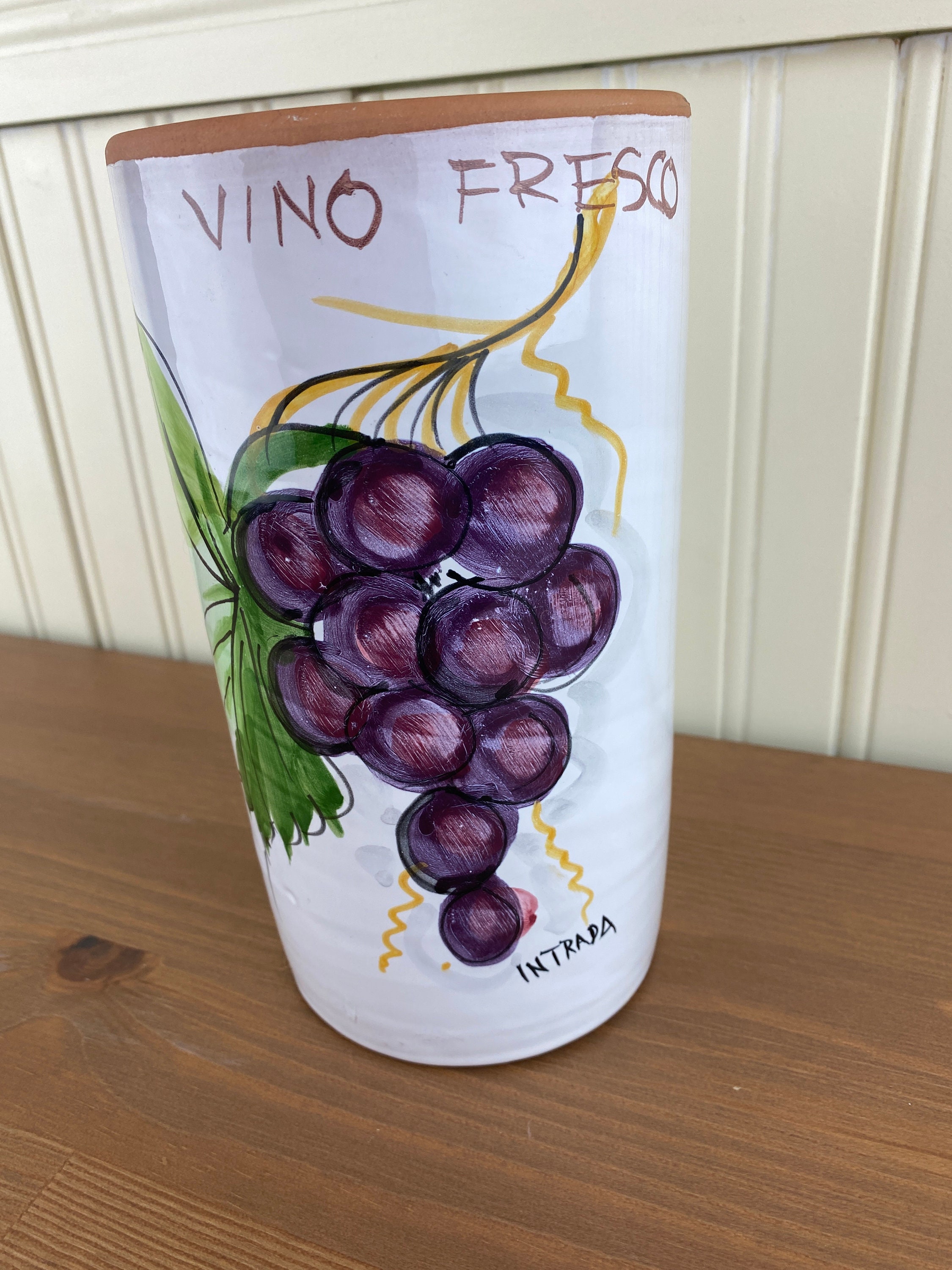 Vintage Italian Terracotta Wine Cooler Tuscan Decor Hand Etsy