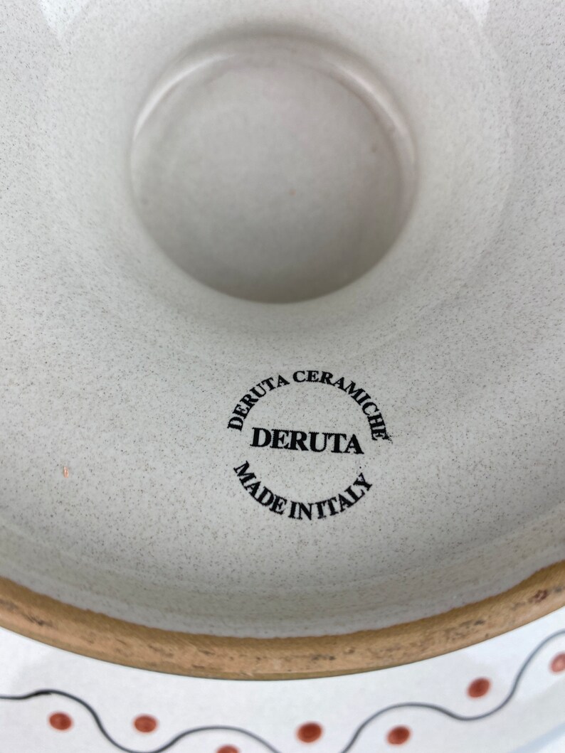 RAFFAELLESCO Ricco Deruta Hand Painted Cake Pedestal, Appetizers