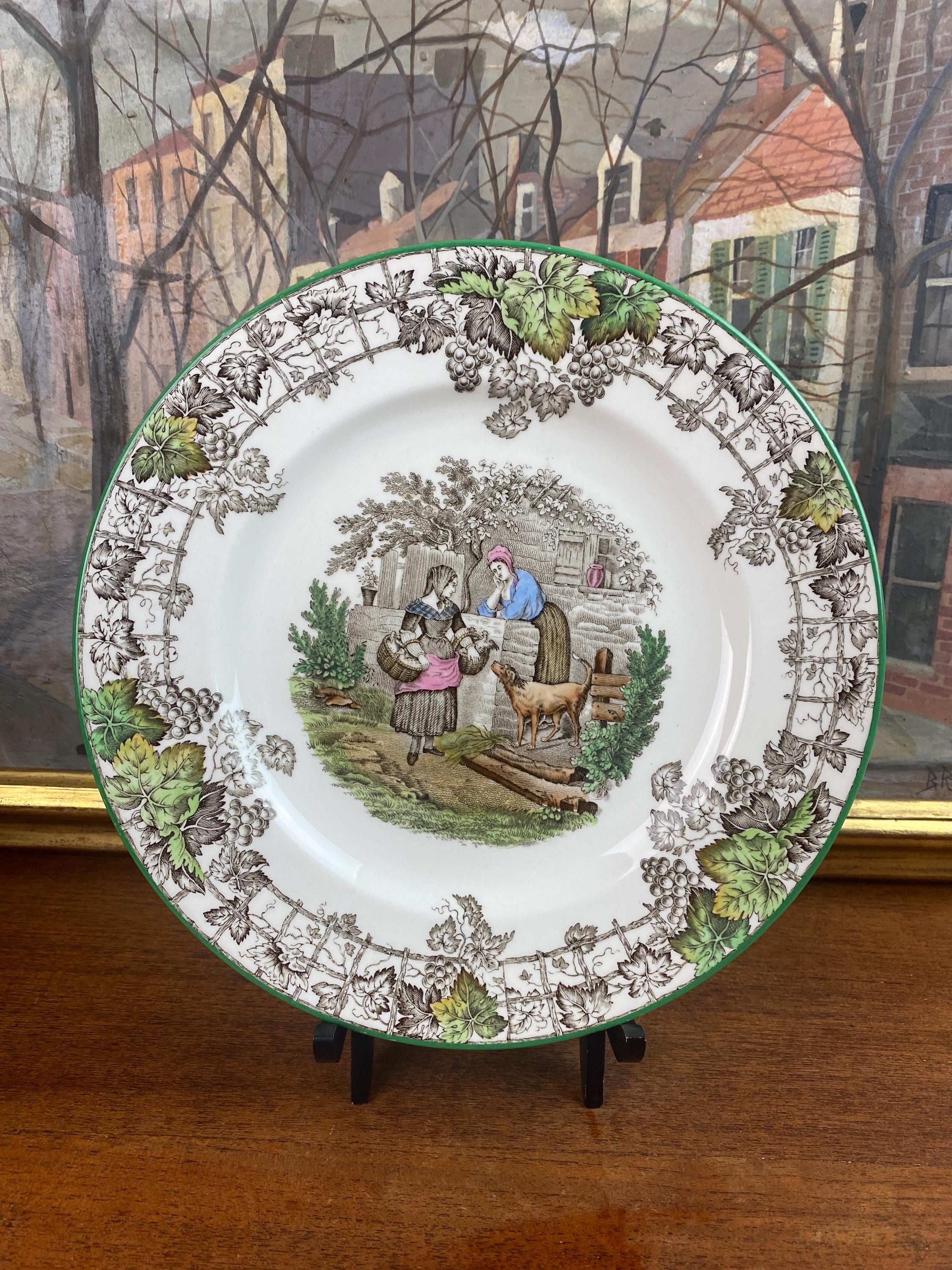 Vintage Spode Byron Dinner Plate: English Pastoral Tableware