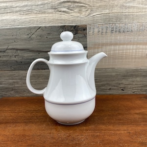 Caffettiera a strisce blu Arzberg Germania Mid Century Modern