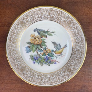 Assiette de collection vintage Lenox Boehm Bird | Le chardonneret jaune 1971 | Assiette décorative | Assiette gibier à plumes