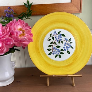 Vintage Stangl Pottery Blueberry Platter, Blueberry Pattern Hand Painted Plate, Stangl Blueberry Chop Plate, Stangl Pottery