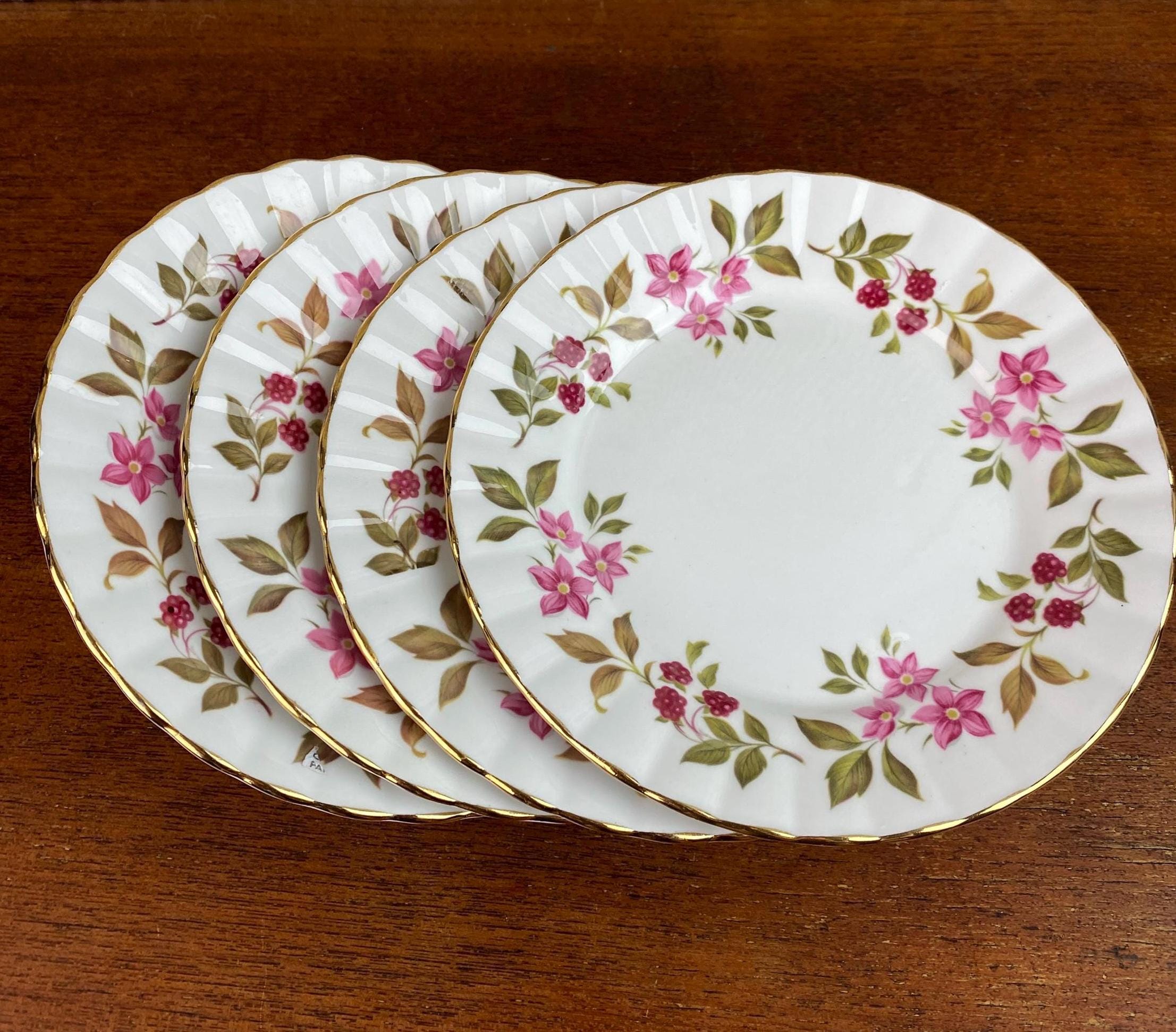 Vintage Royal Stafford Fragrance Bone China Tea Plate - Made in