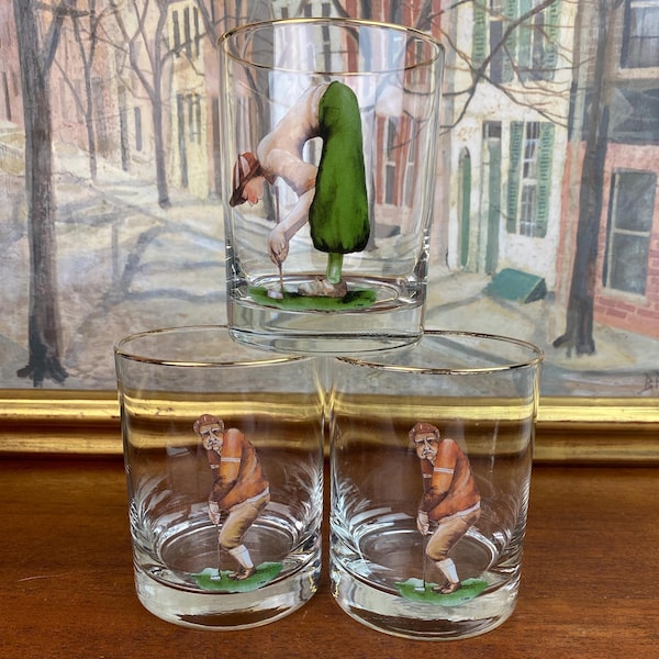 Scottish Old Course Golf High Ball Glasses by Richard E Bishop main image 0