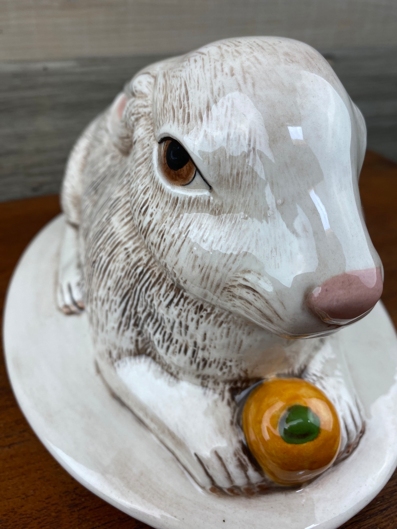 Country Farmhouse Decorative Pale Green Ceramic Rabbit, Easter Decor - Etsy