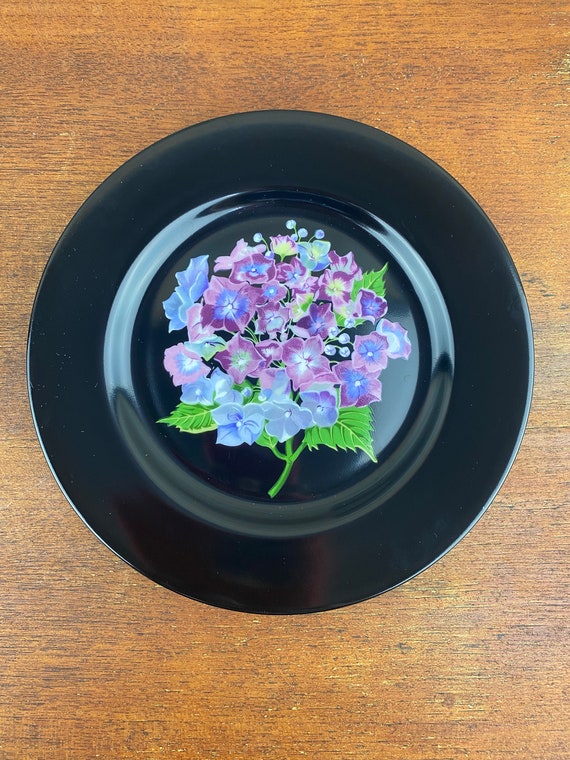 TIFFANY ティファニー Mrs. Delany's Flowers プレート 黒 食器