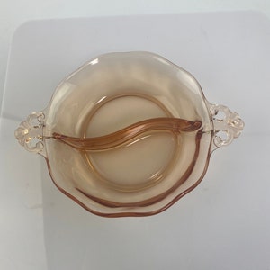 Vintage Fostoria Pink Depression Divided Glass Dish, Fostoria Glass
