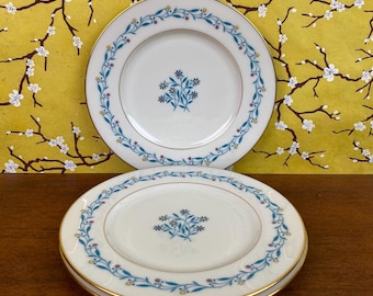 Set of 4 Tiffany and Co. Mrs. Delanys Flowers Dessert Plates