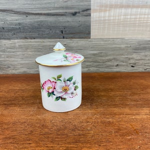 Bone China Preserve Pot, Jam, Marmalade or Pickle Jar by Old Foley, English Honey Pot, English Country Decor