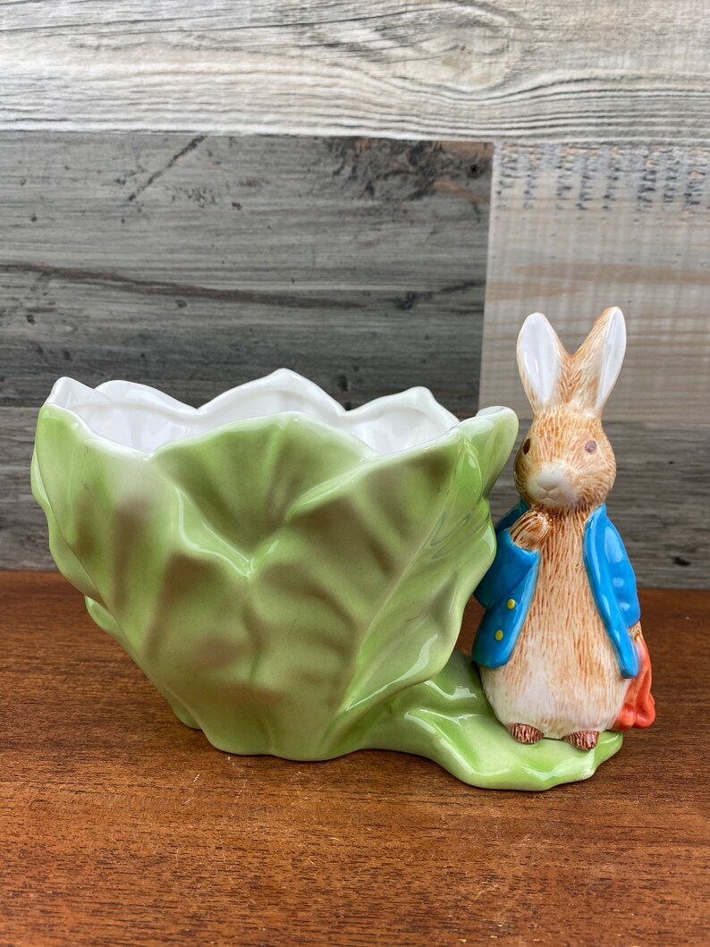 Beatrix Potter, Peter Rabbit Planter, Cabbage Planter, Easter Décor ...