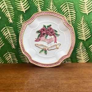 Vintage Holiday Bells Plate by  Fitz and Floyd | Christmas Decorative Plate | Fitz and Floyd Christmas