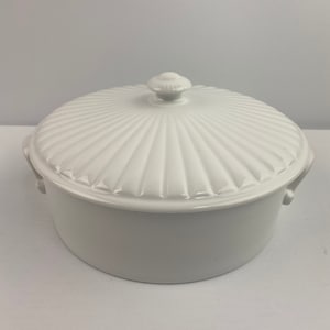 Vintage French “Maison Buffet” Casserole Dish, Tureen with Lid - by The Shafford Co. FRANCE White