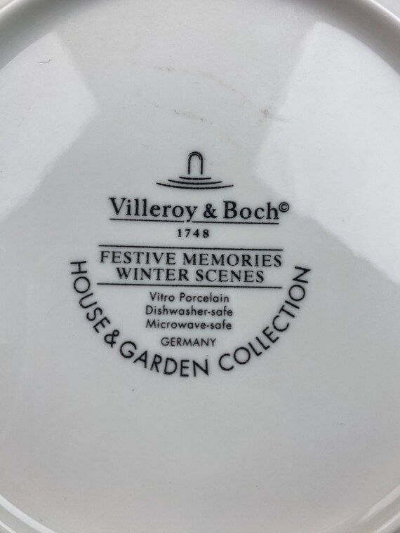 ビレロイ＆ボッホ サンタプレート：クリスマスの思い出 冬の風景 8.5