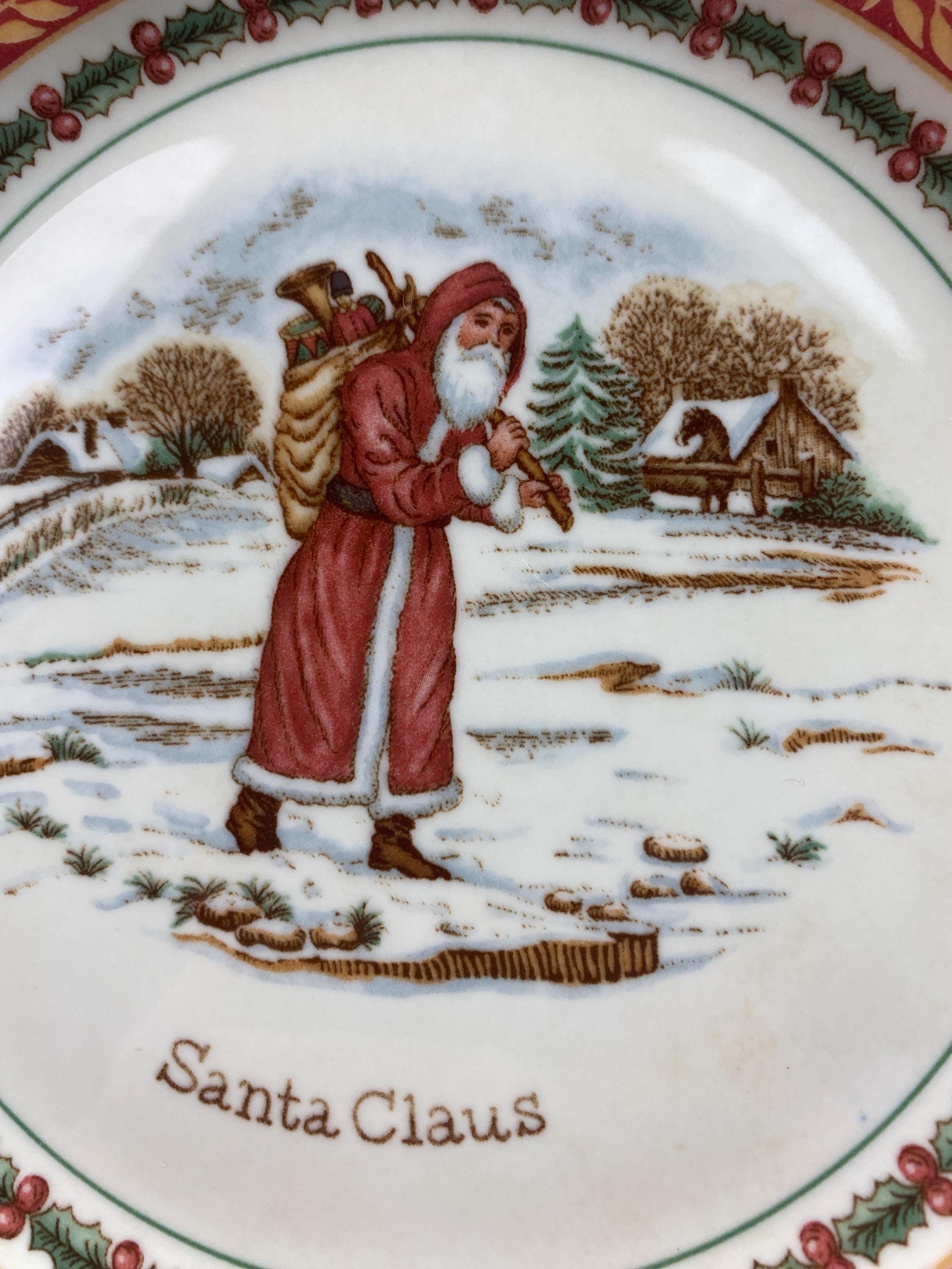 ビレロイ＆ボッホ サンタプレート：クリスマスの思い出 冬の風景 8.5