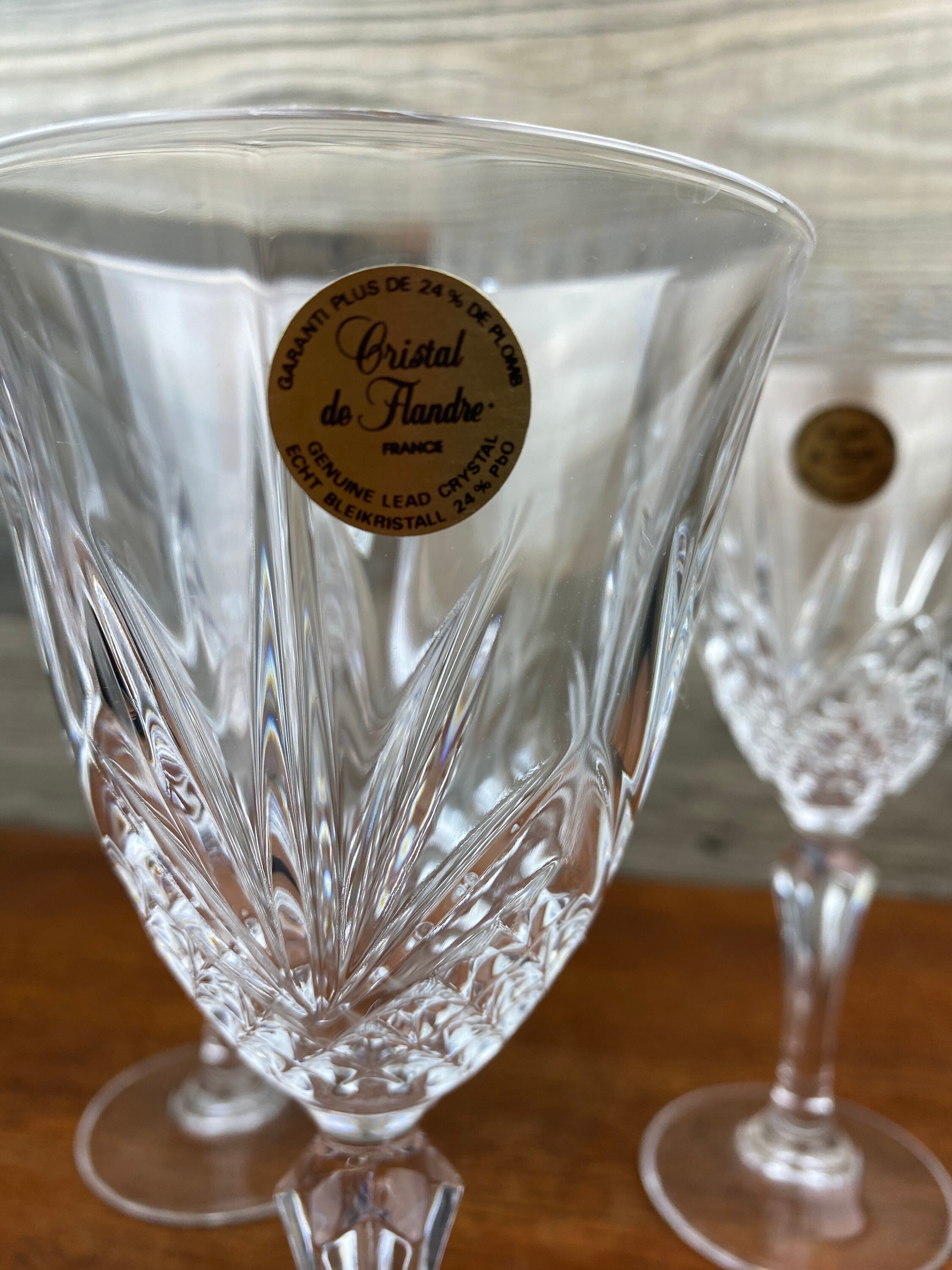 Cristal de Flandre フランス アンティーク Crystal CRISTAL DE FLANDRE France Original-SET OF FOUR | eBay