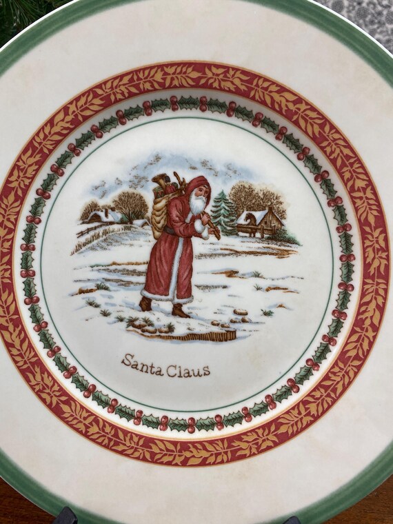 ビレロイ＆ボッホ サンタプレート：クリスマスの思い出 冬の風景 8.5
