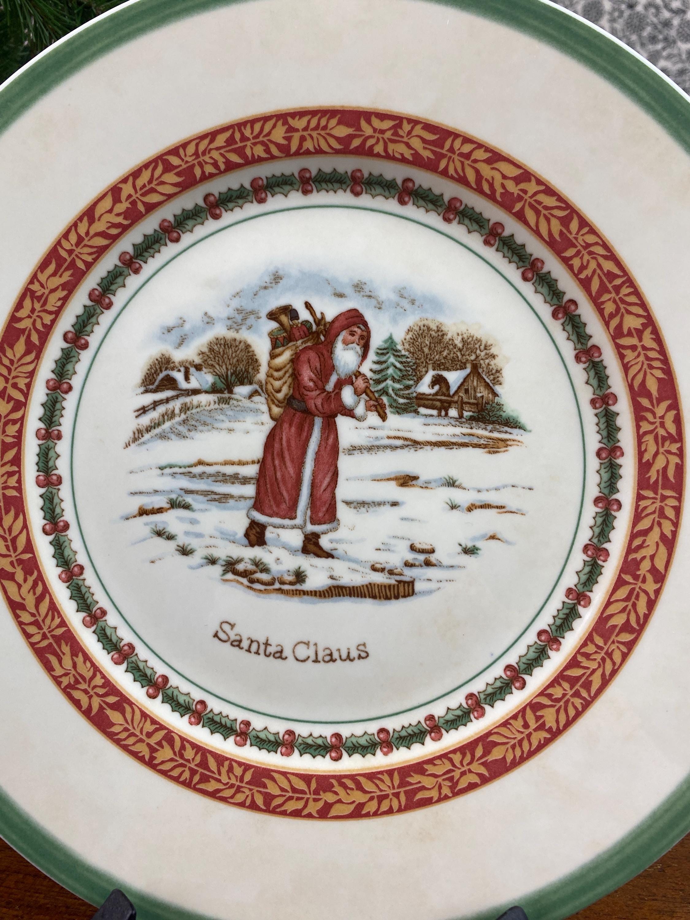 ビレロイ＆ボッホ サンタプレート：クリスマスの思い出 冬の風景 8.5