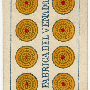Antique Eight of Pentacles Single Tarot Playing Card