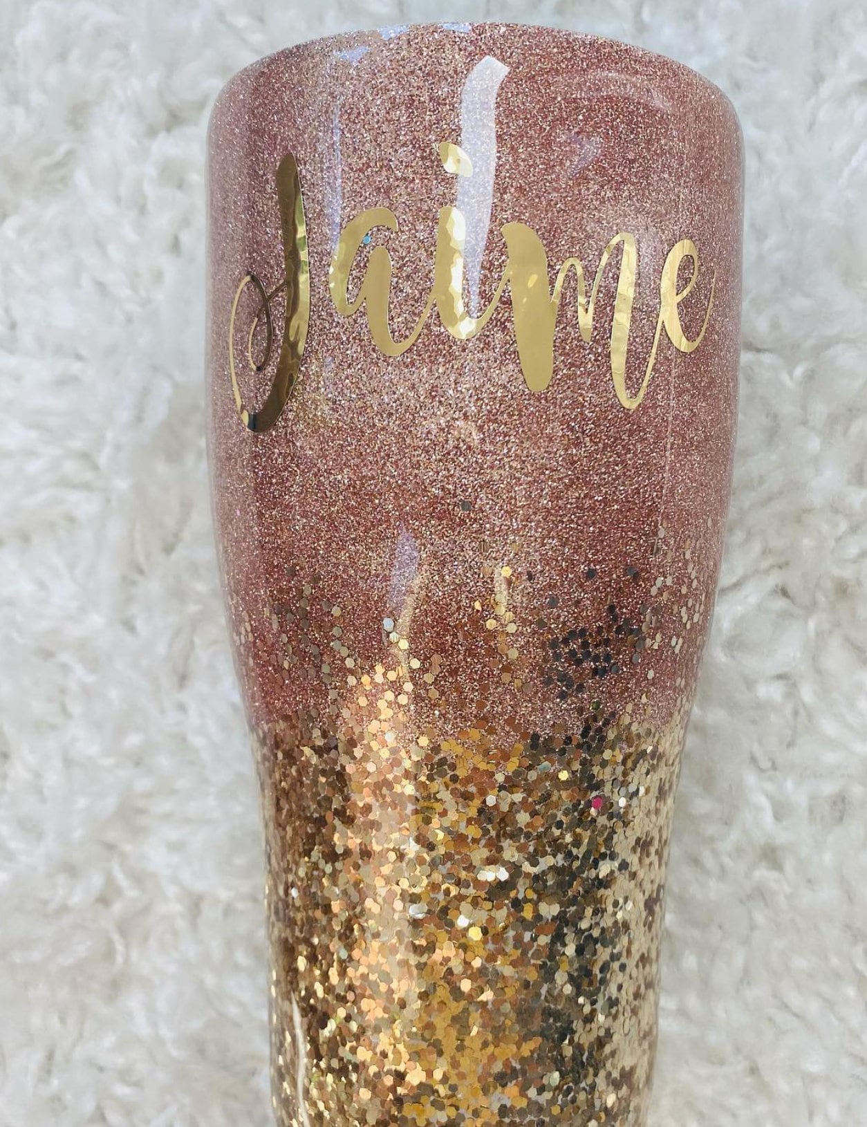 Rose Gold and Gold Glitter Tumbler Etsy UK