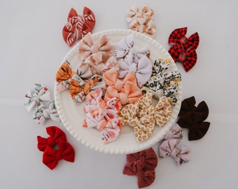 Pigtail Bows, Piggy Bow Set, Hair Clips