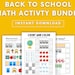 Back to School Math Activity Bundle for Kids, Printable Preschool ...
