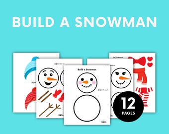 Bauen Sie einen Schneemann Aktivität: Winter zum Ausdrucken für Kinder (PDF)