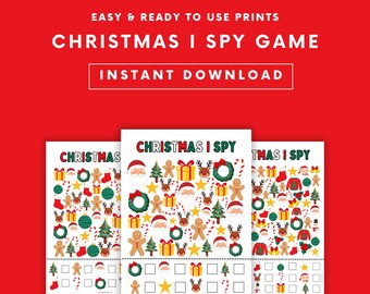 Christmas I Spy Game for Kids, Preschool, Christmas Seek and Find, Printable Christmas Games, Look and Find, Printable I Spy, Christmas Game