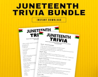 Juneteenth Trivia Game Bundle: African American History (PDF)