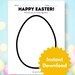 Decorate the Easter Egg Activity for Kids, Printable Easter Egg, Easter ...