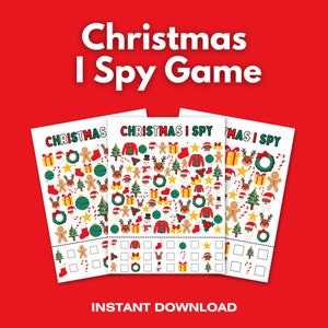 African American Christmas I Spy Game for Kids, Christmas Seek and Find, Printable Christmas Games, Look and Find, Printable I Spy