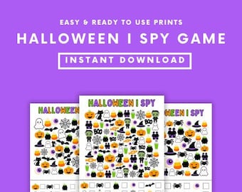 Halloween I Spy Game for Kids, Printable Activity (PDF)