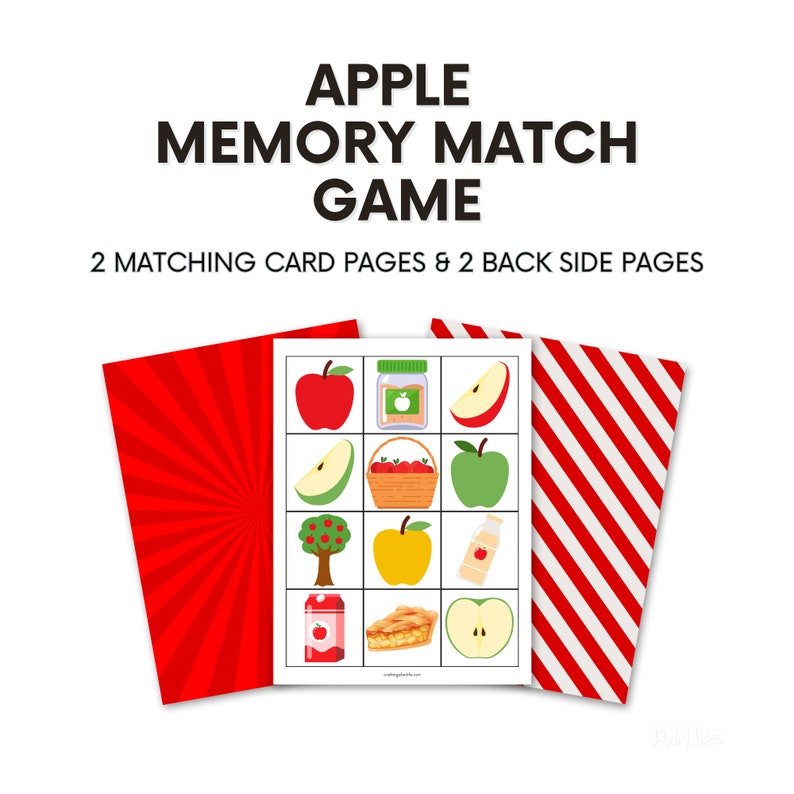 Apple Activity Bundle for Kids, Printable Learning Activity, Apple