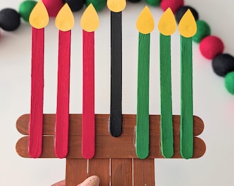 Popsicle Stick Kinara Craft Kit, Kwanzaa Activity for Kids