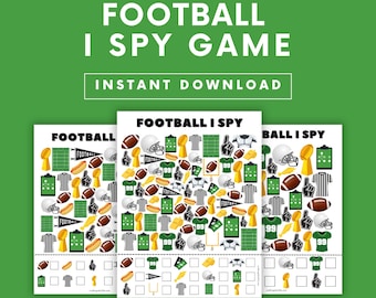 Football I Spy Game for Kids: Football Printable Activity (PDF)