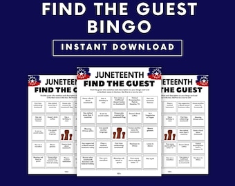 Juneteenth Bingo Game: Mix & Mingle Party Fun (Printable PDF