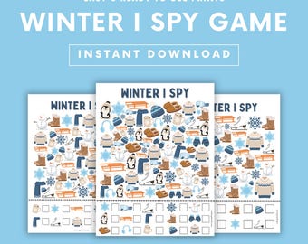Winter I Spy Game for Kids: Winter Printable Activity (PDF)