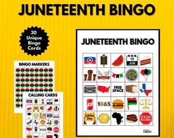 Juneteenth Bingo Game: Printable Party Activity (Digital Download)