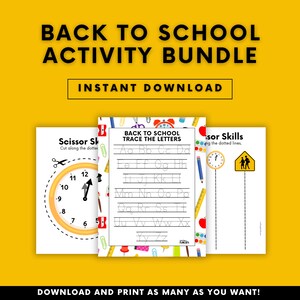 Back to School Activity Bundle: 76 Pages of Printable Games (digital ...